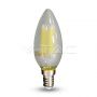 Ampoule LED 4W Filament E14 Bougie Opaque 2700K VT-1936