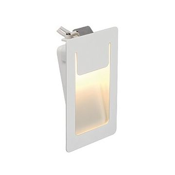 DOWNUNDER PUR encastré, carré, blanc, 3,5W LED blanc chaud, 80x120mm