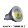 Ampoule LED COB 6W 3000k Dimmable ALU