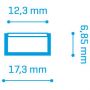 Profile LED 2m à encastrer -Diffuseur - Embout de fin et de fixation Inclus