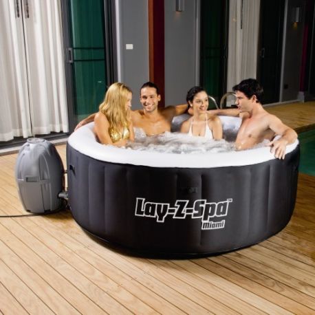 Bestway 54123 Lay-z-Spa Rond - Miami Gonflable 2/4 Places