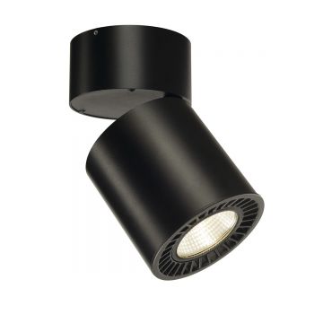 SUPROS CL plafonnier, rond, noir, 3150lm, 3000K, SLM LED, réflecteur 60°