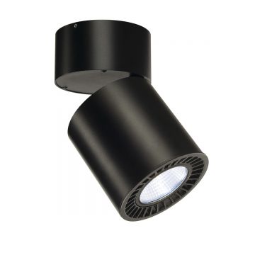 SUPROS CL plafonnier, rond, noir, 3150lm, 4000K, SLM LED, réflecteur 60°