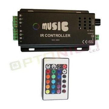 AC6312 MUSIC LED CONTROLLER WITH REMOTE CONTROLLER 18A 12VDC