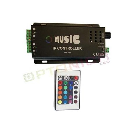 AC6312 MUSIC LED CONTROLLER WITH REMOTE CONTROLLER 18A 12VDC