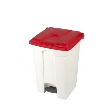 CONTAINER 45L blanc couvercle rouge