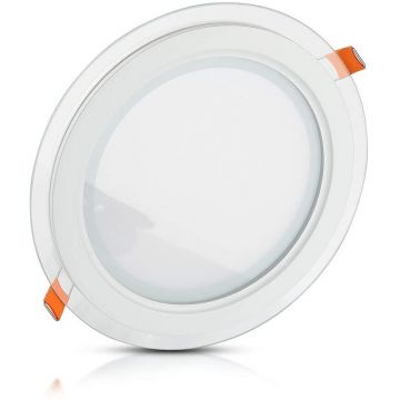 VT-1202G RD 12W GLASS LED PANELS COLORCODE:3000K ROUND